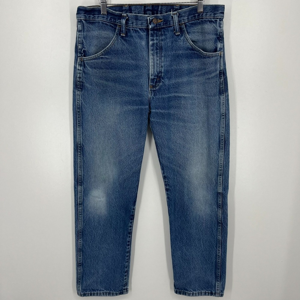 Rustler Jeans Men's Size 35x30 Blue Straight Leg Cotton Workwear Western